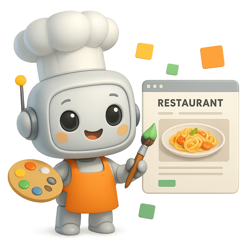 RobotChef pintando tu web profesional